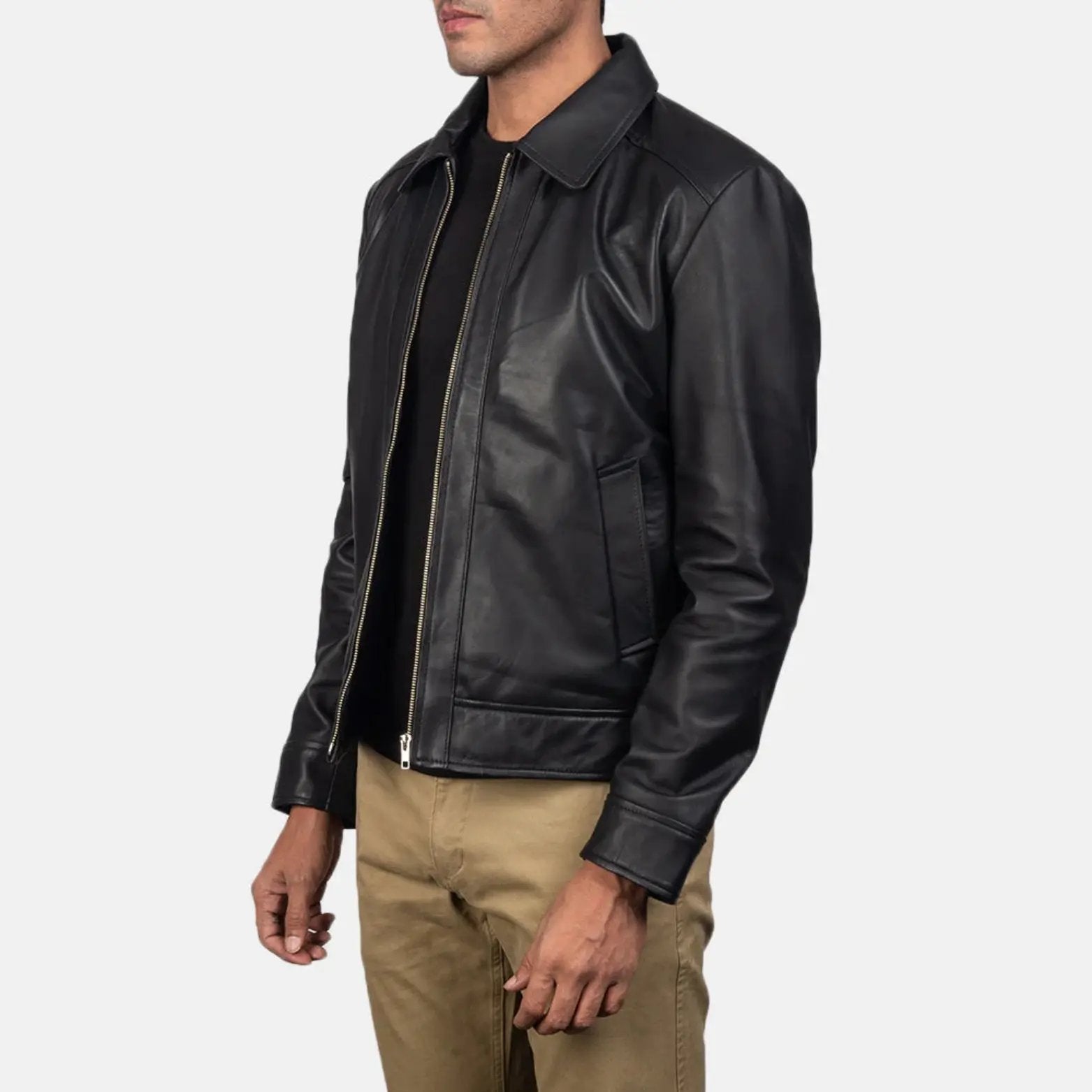 Inferno Black Leather Jacket TOSCANO LEATHER