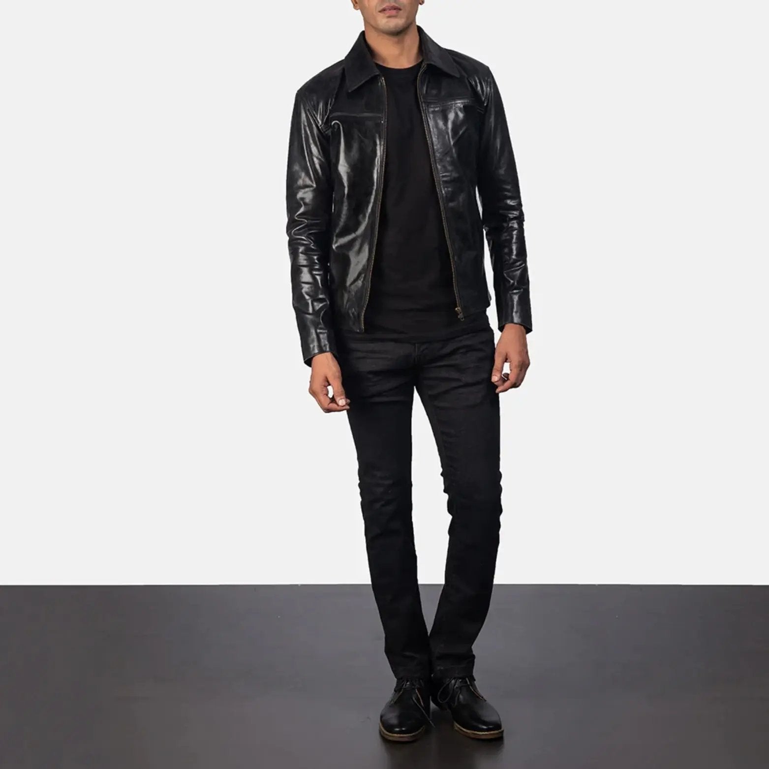 Mystical Black Leather Jacket TOSCANO LEATHER