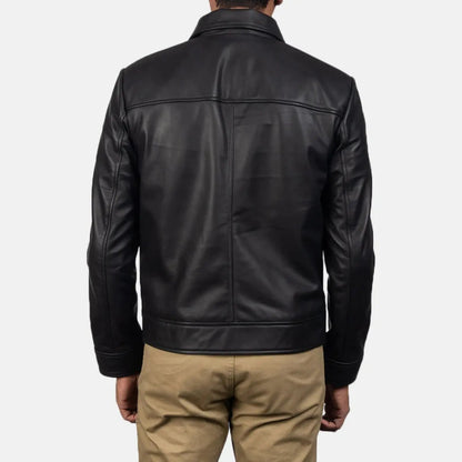 Inferno Black Leather Jacket TOSCANO LEATHER