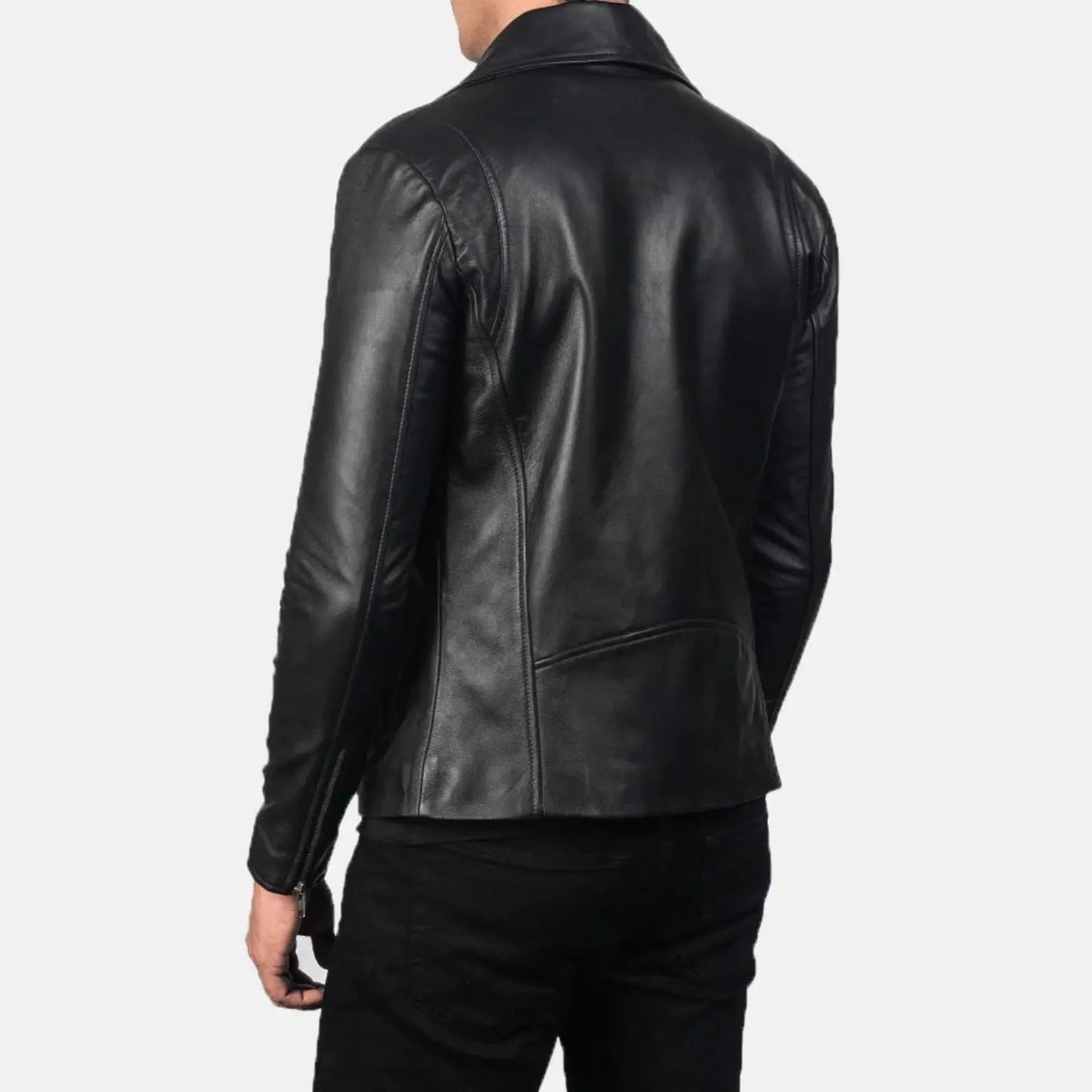 Noah Black Leather Biker Jacket TOSCANO LEATHER
