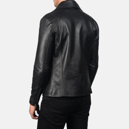 Noah Black Leather Biker Jacket TOSCANO LEATHER